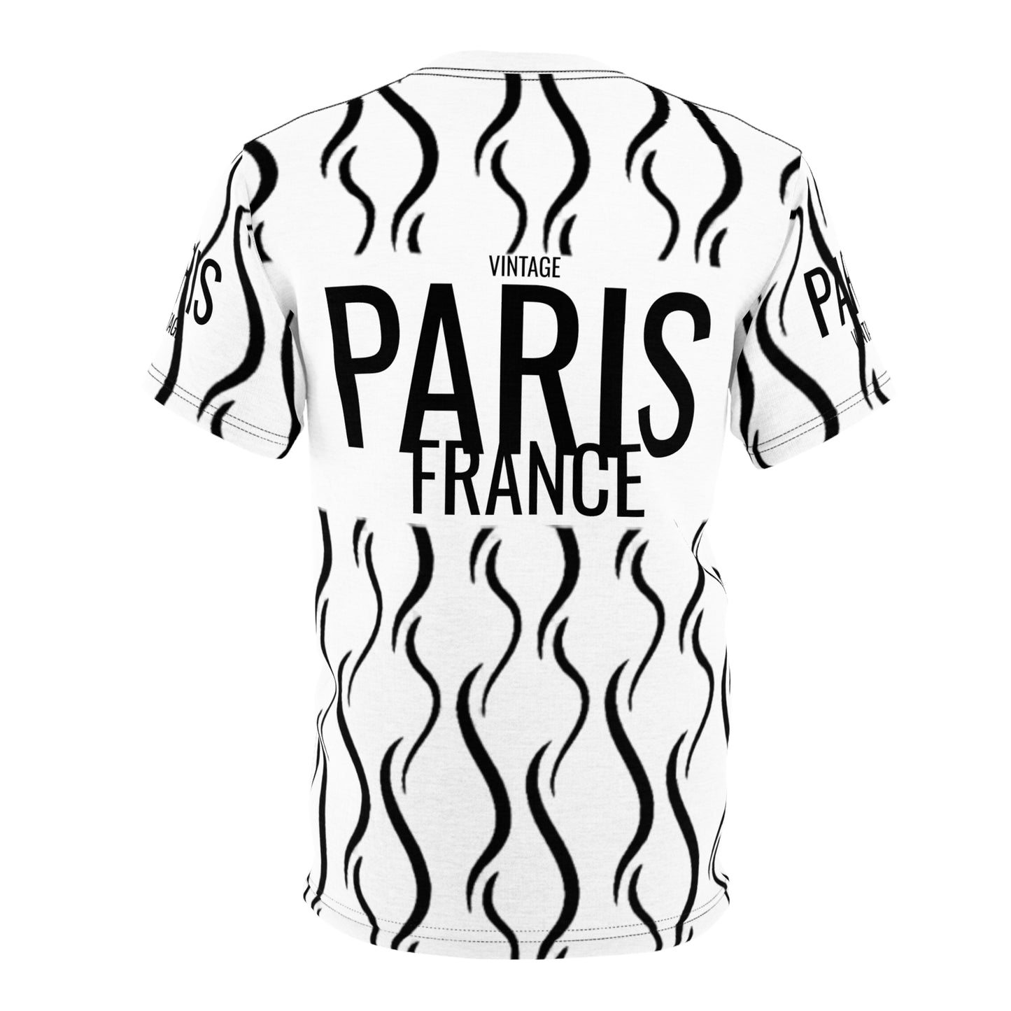 Limited Vintage Paris Black/White AOP Cut & Sew Tee