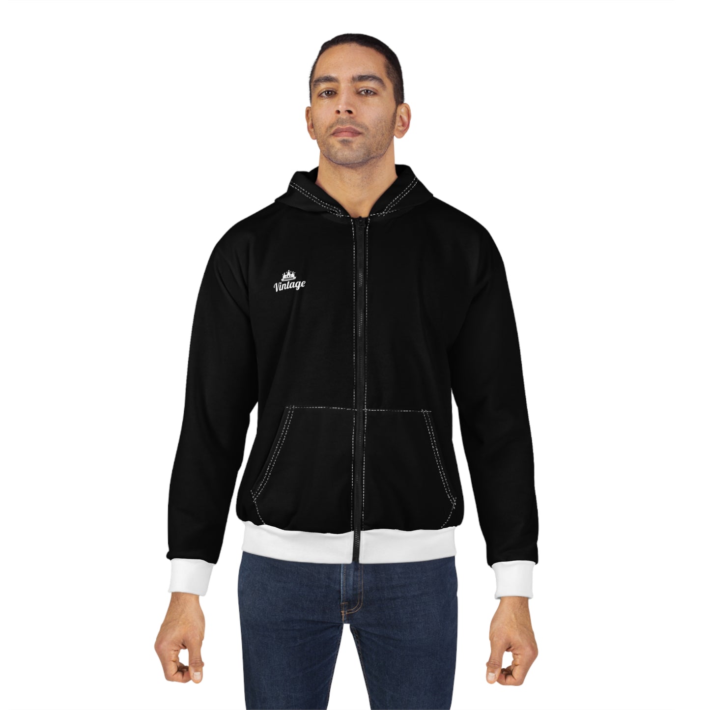 Black Goku Black Art Lust Zip Hoodie (AOP)