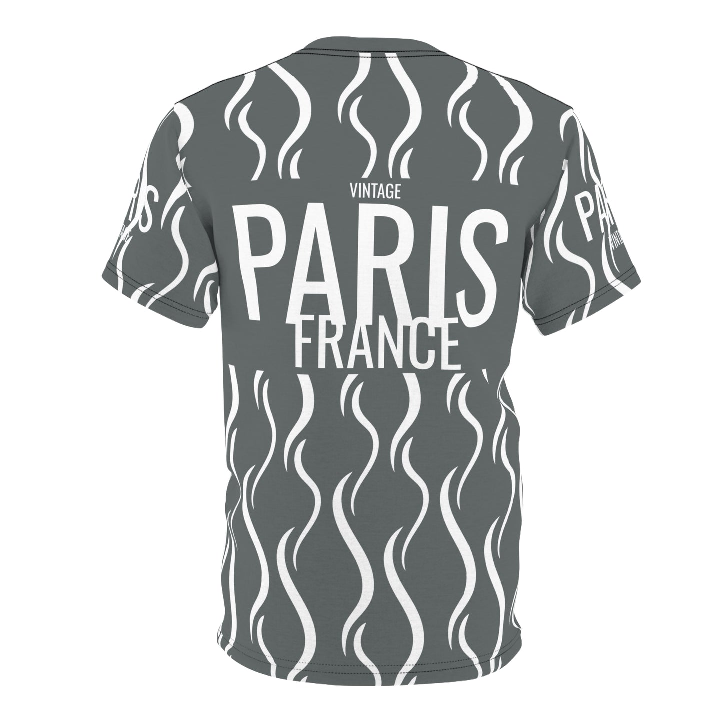 Limited Vintage Paris Grey/White AOP Cut & Sew Tee