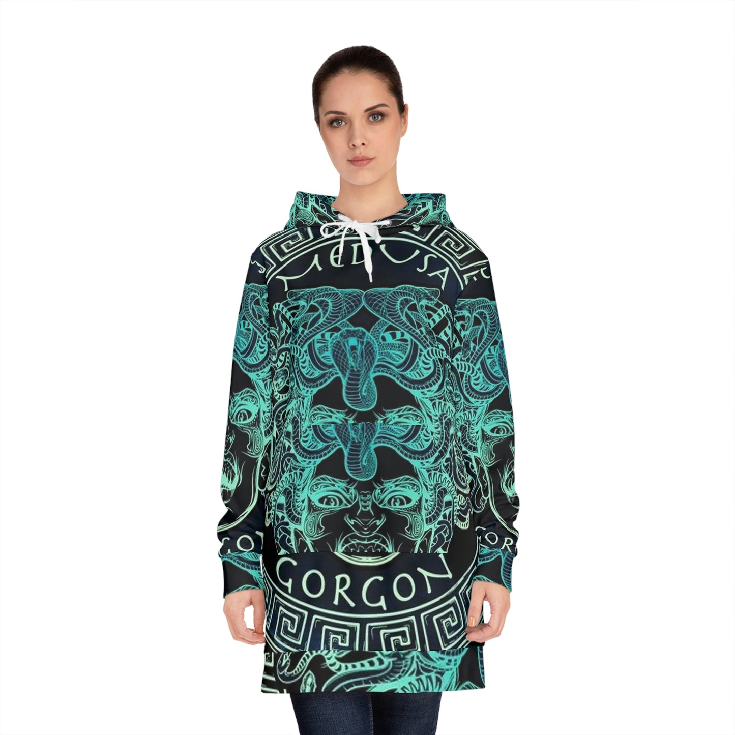 Women's Madusa Full Color Fuse Hoodie Dress (AOP)