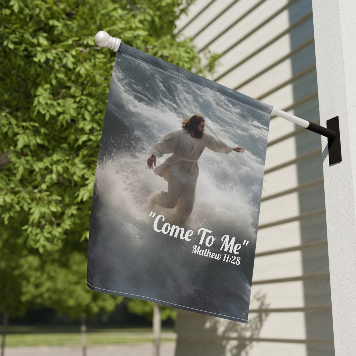 "Come To Me" Mathew 11:28 Decorative Yard Banner