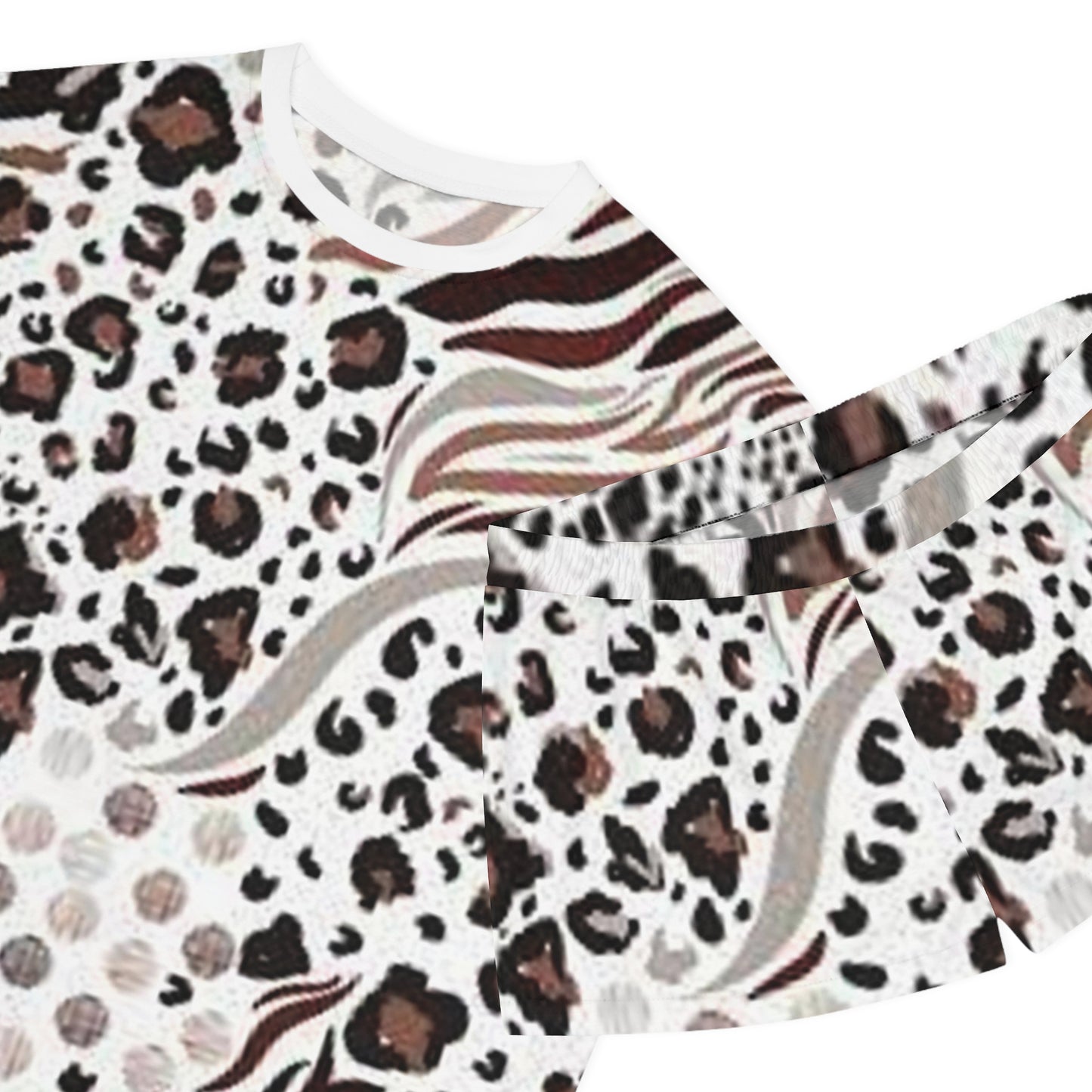 Women's Mixed Animal Print Short Pajama Set (AOP)