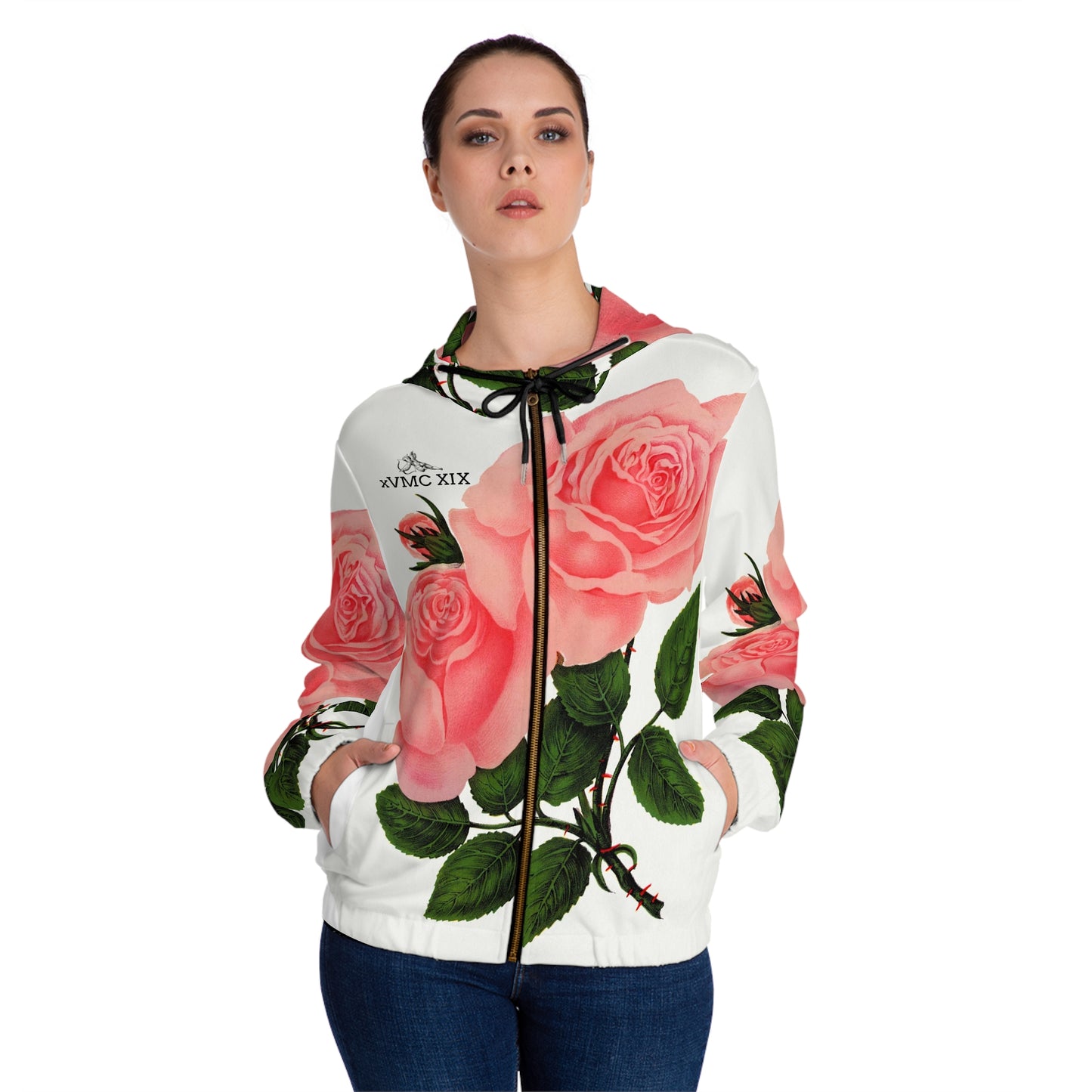 Women’s Vitage Made Full-Zip Hoodie (AOP)