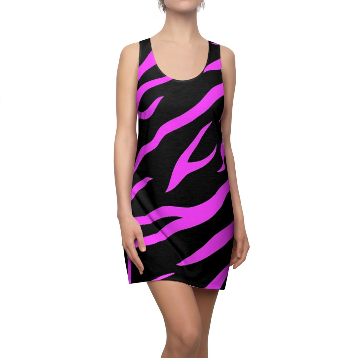 Women's Vintage Pink/Black Cut & Sew Racerback Dress