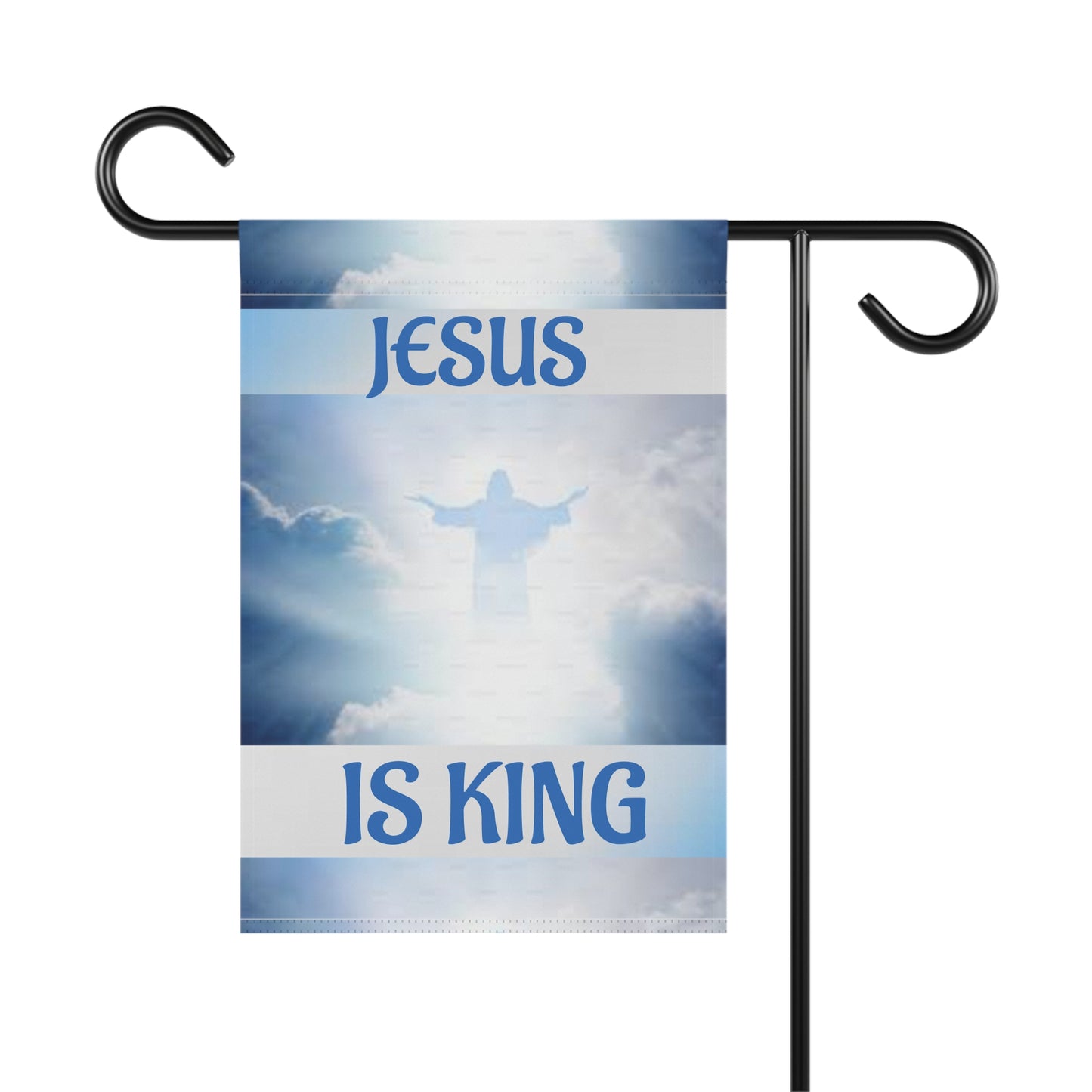 Jesus Is King Garden Flag – Christian Yard Banner for Faith & Easter