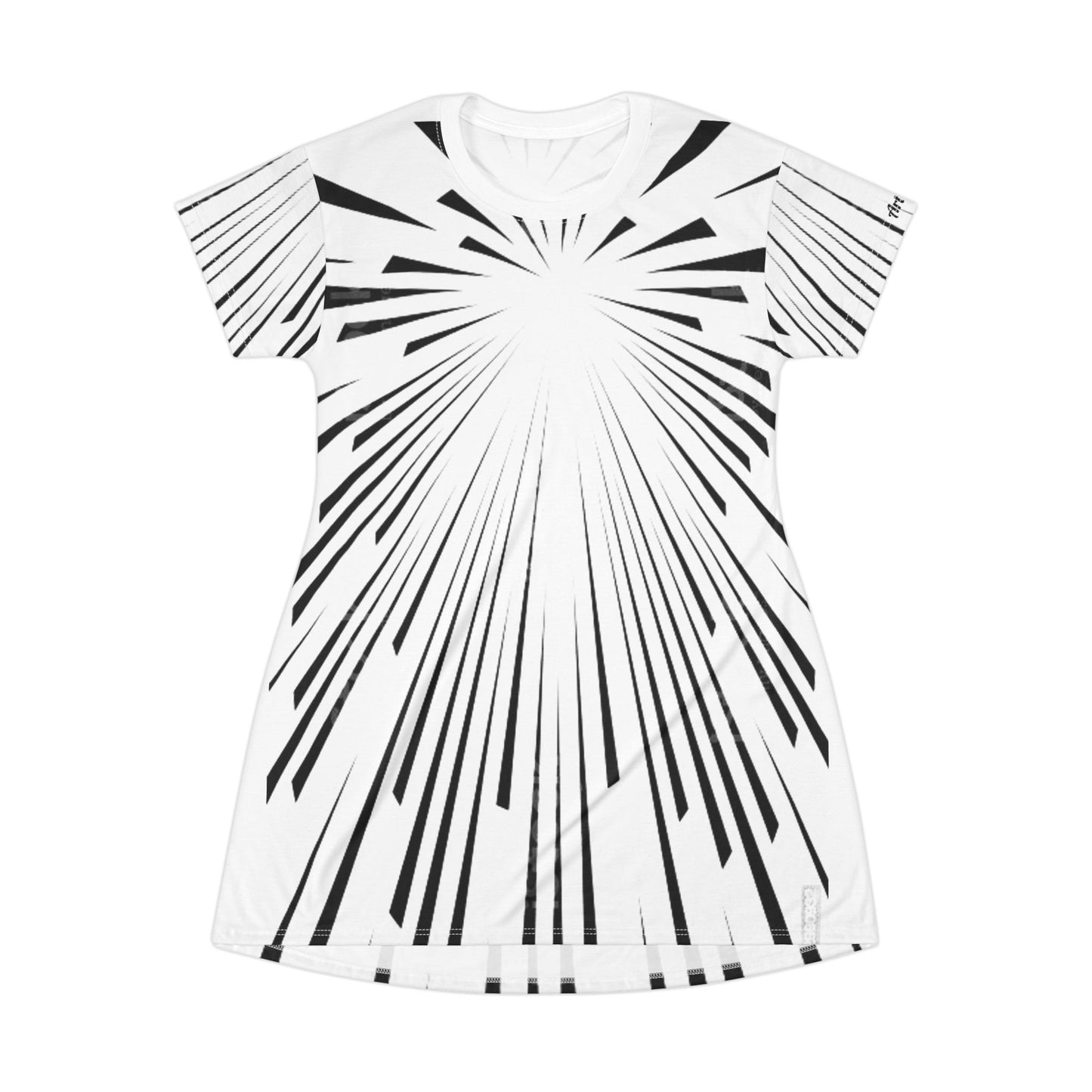Vintage Abstract Sunburst Art Lust T-Shirt Dress (AOP)