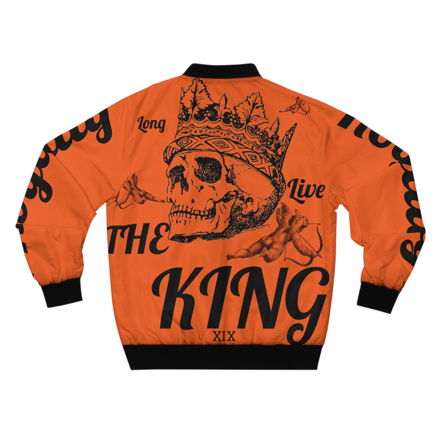 Men's Vintage LLTK AOP  Orange Bomber Jacket
