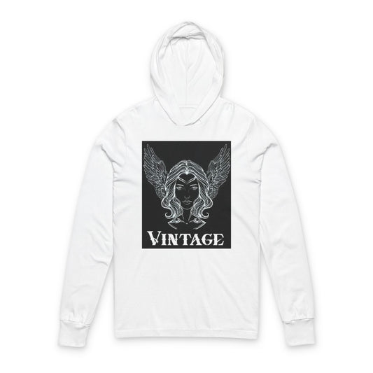 Vintage-Inspired Unisex Hooded Long Sleeve Art Lust Tee