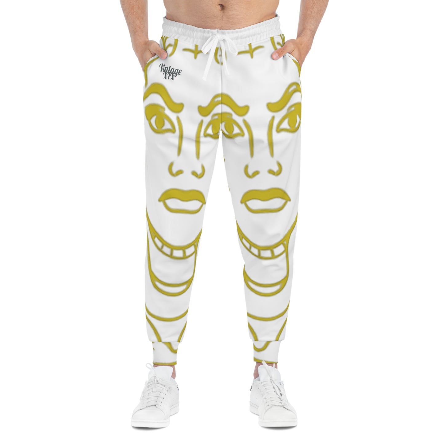 Athletic White/Gold Madusa Joggers (AOP)