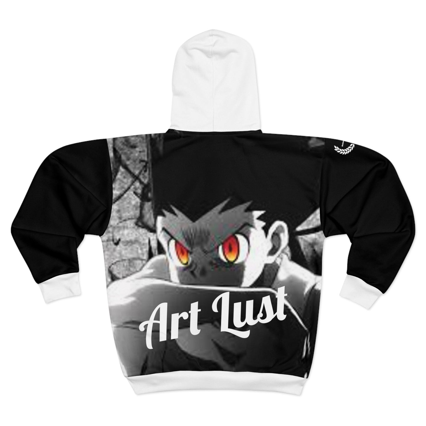 Black Freecss Art Lust Zip Hoodie (AOP)