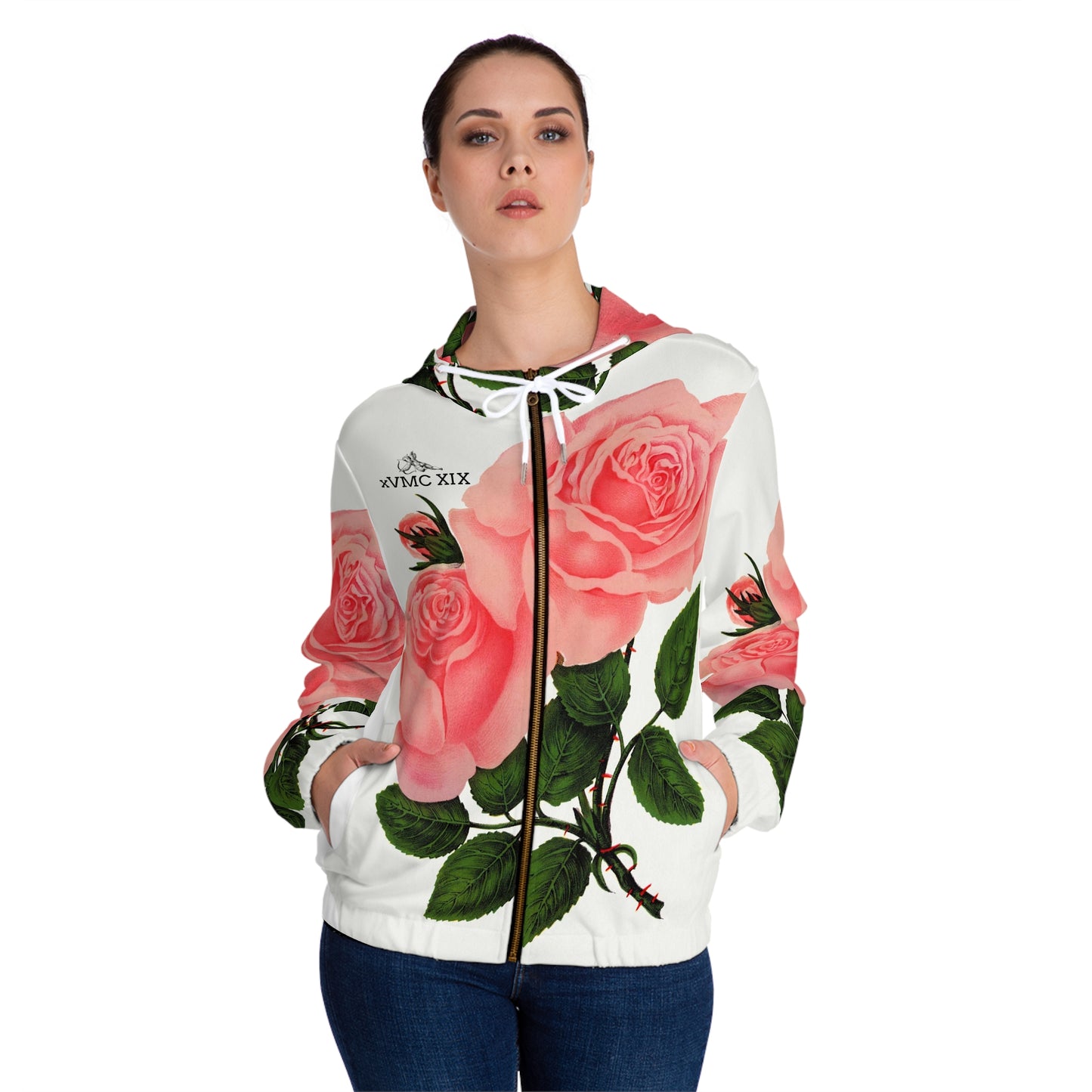 Women’s Vitage Made Full-Zip Hoodie (AOP)