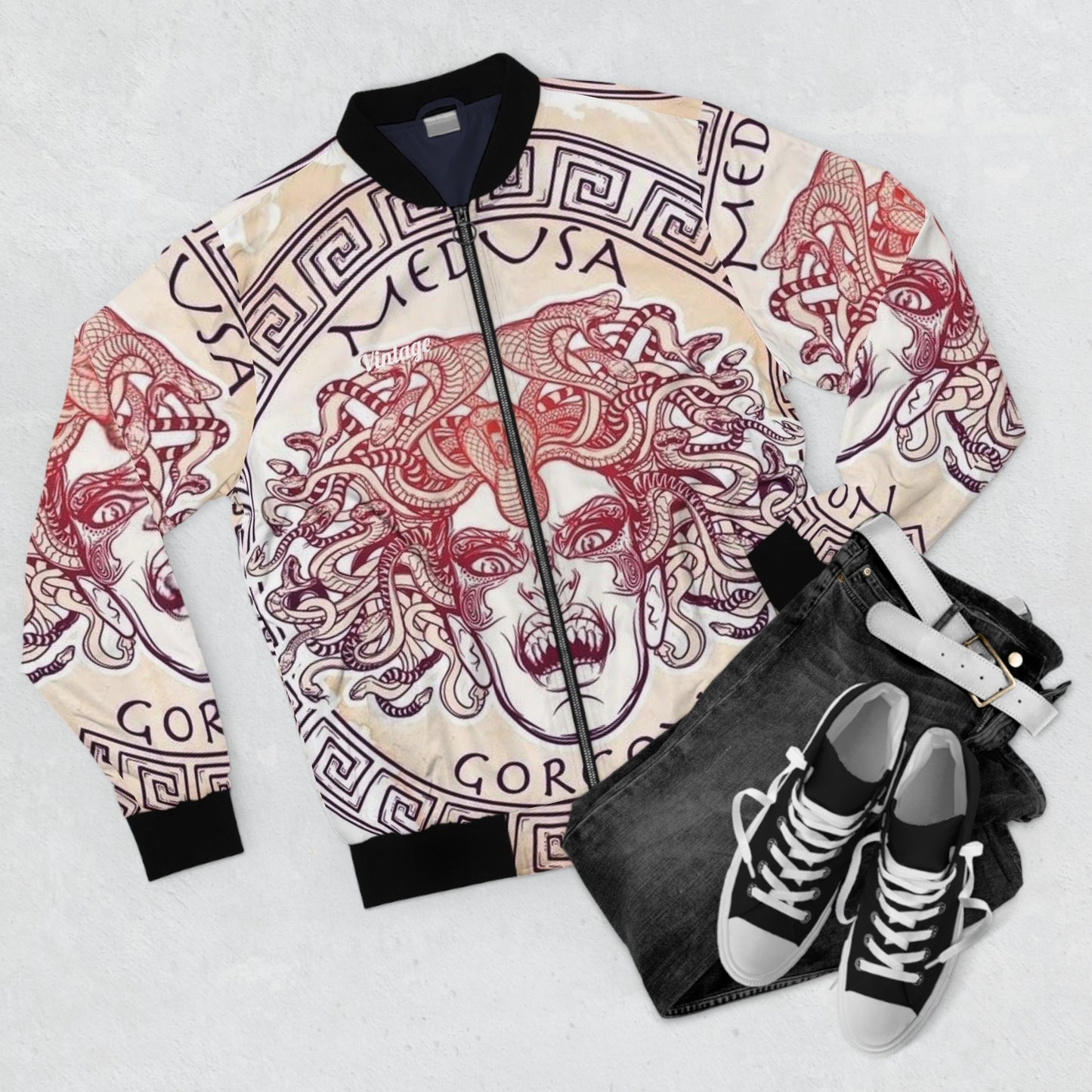 Men's Full Color Fuse Madusa Bomber Jacket (AOP)