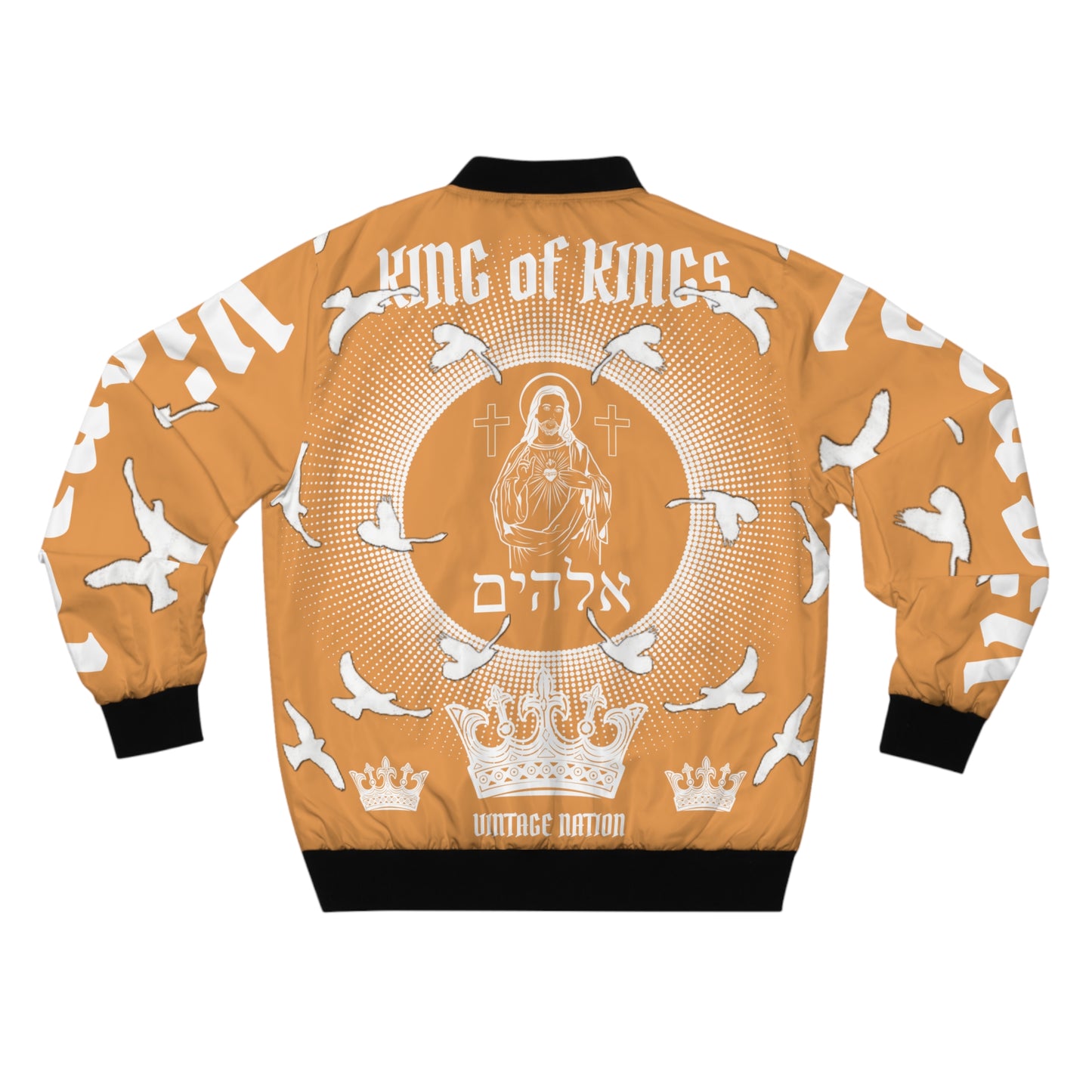 Men's Peach/White K.O.K. Bomber Jacket