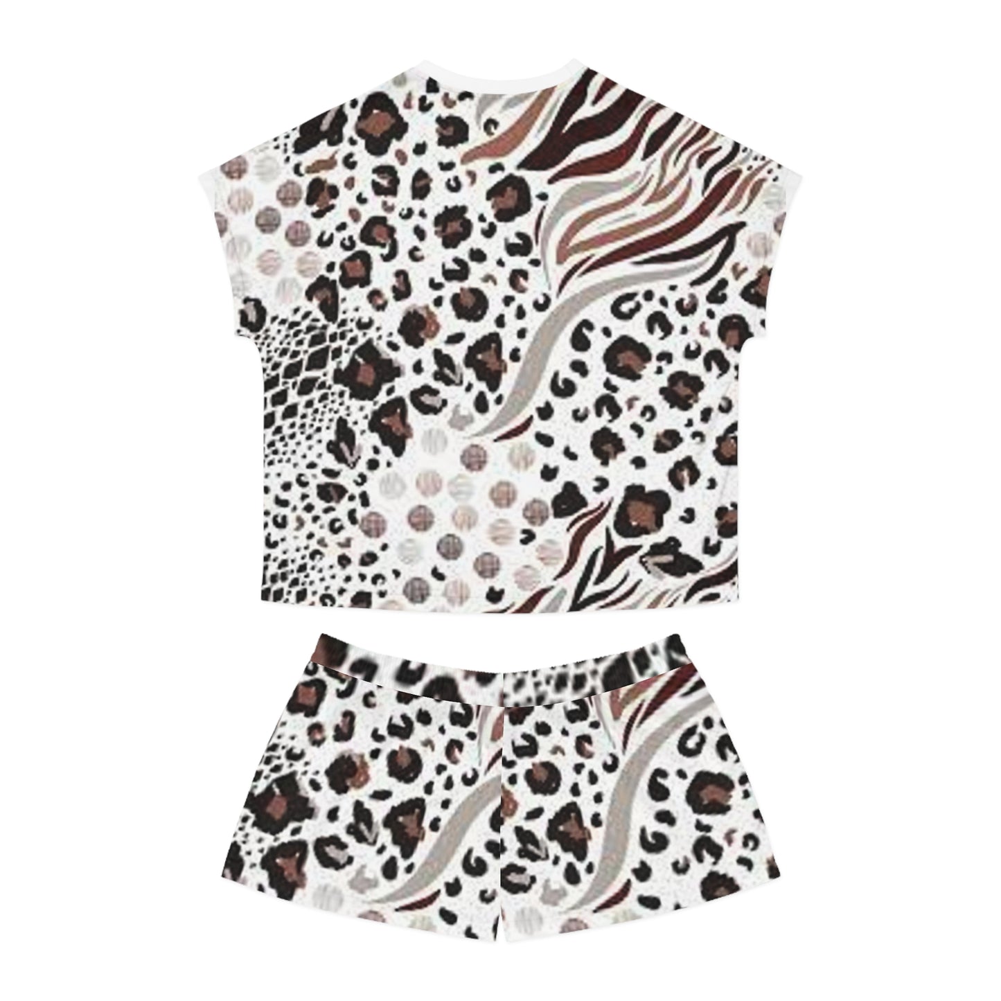 Women's Mixed Animal Print Short Pajama Set (AOP)