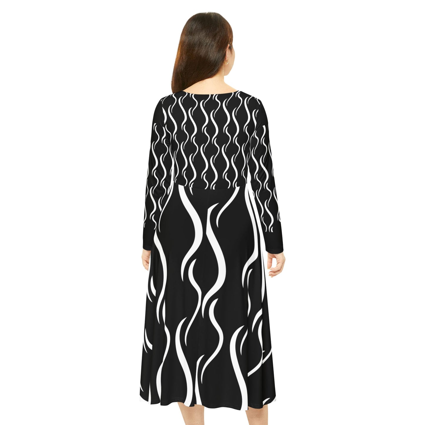 Women's Vintage Made Long Sleeve Dance Dress