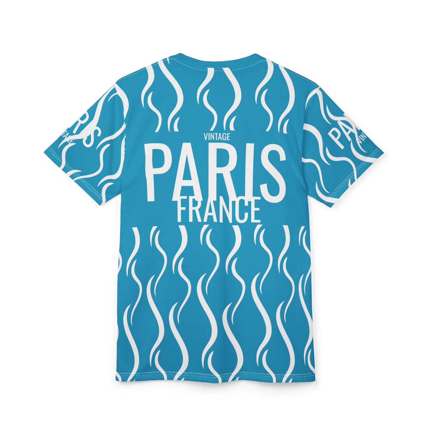 Limited Vintage Paris Turquoise AOP Cut & Sew Tee