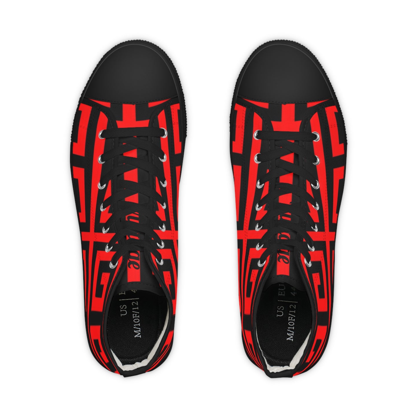 Vintage Made Greek Pattern High Top Sneakers