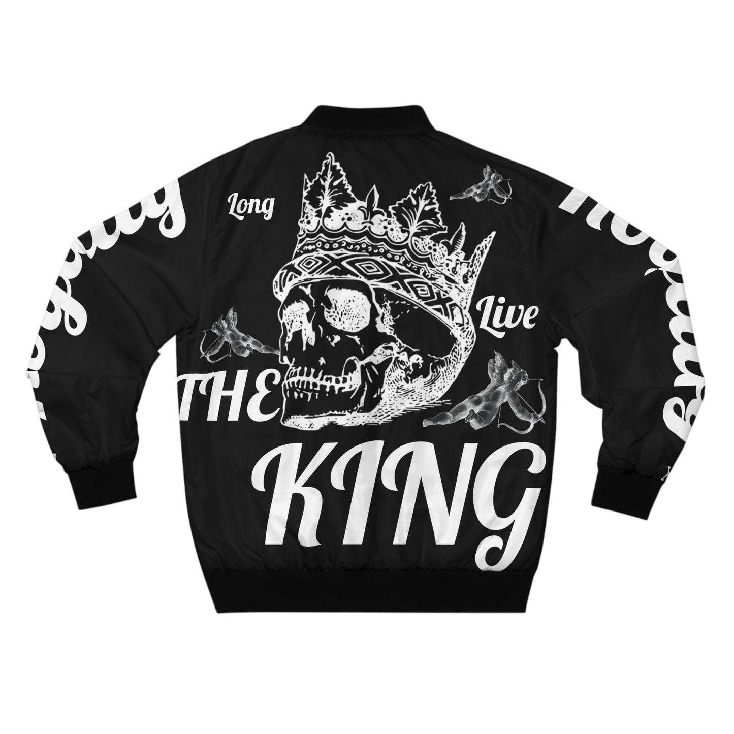 Men's Vintage LLTK AOP Black Bomber Jacket