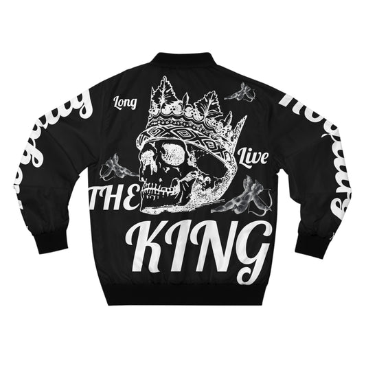 Men's Vintage LLTK AOP Black Bomber Jacket