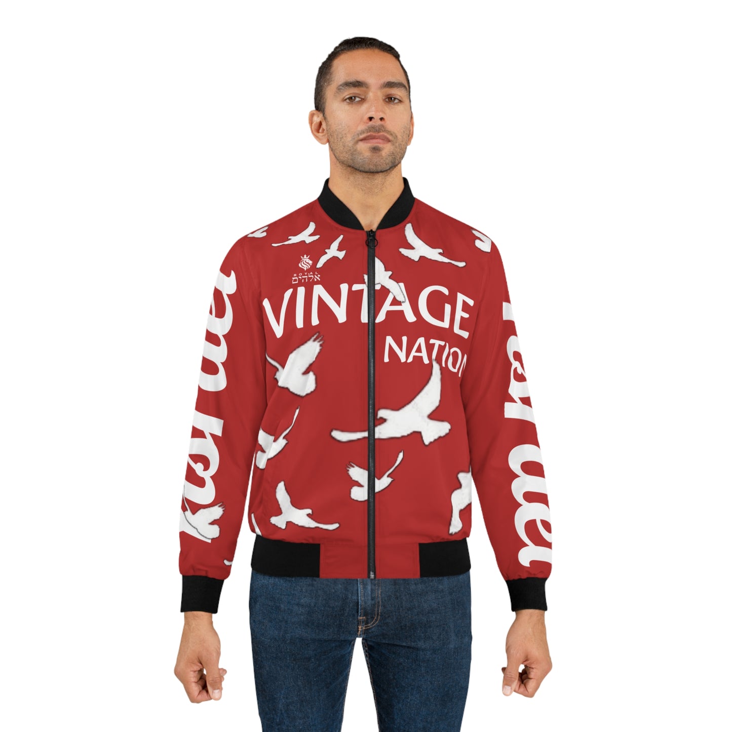 Men's Light Burgundy KOK Bomber Jacket