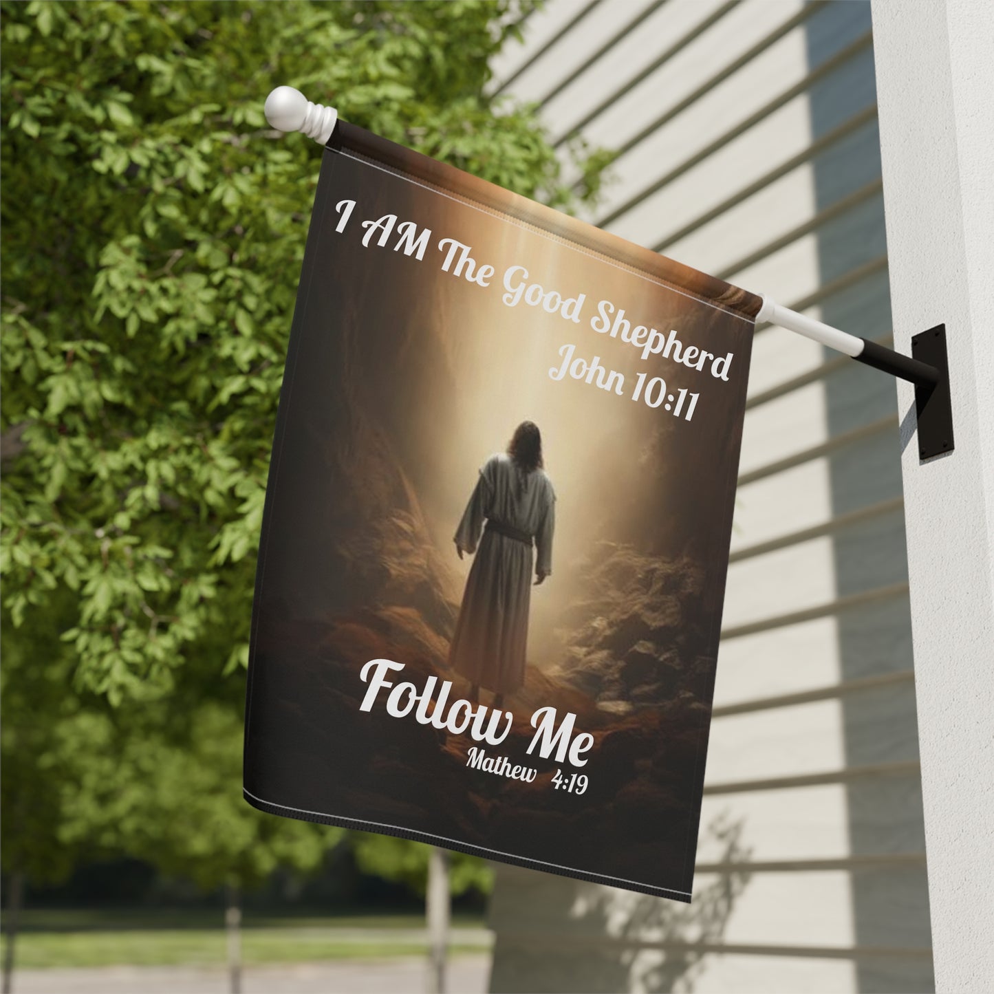 "I AM The Good Shepherd" John 10:11 Decorative Yard Banner