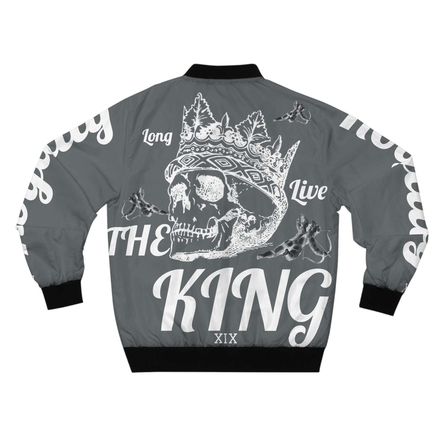 Men's Vintage LLTK AOP Grey Bomber Jacket