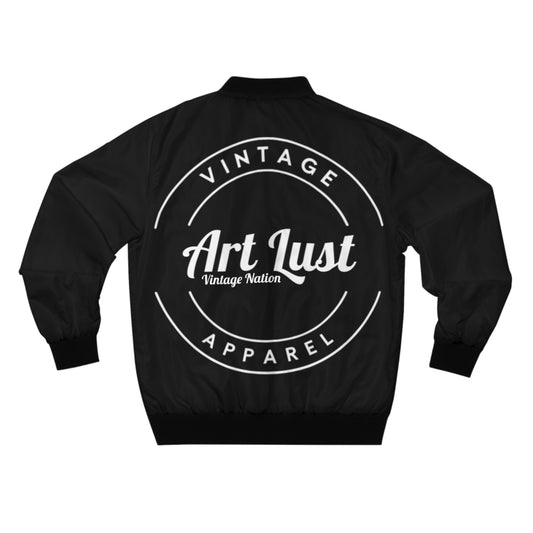 Men's Vintage Art Lust Logo Bomber Jacket (AOP)