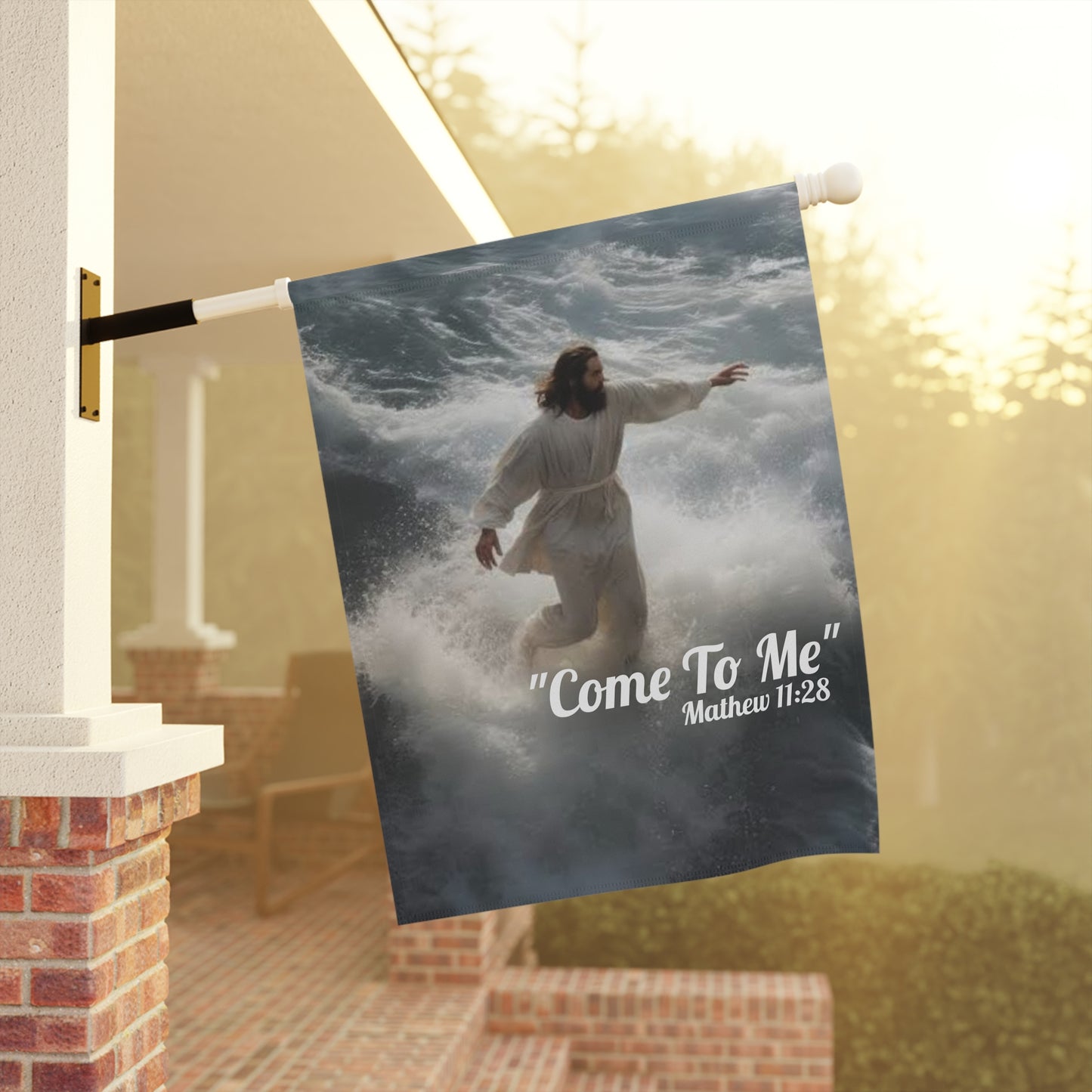 "Come To Me" Mathew 11:28 Decorative Yard Banner