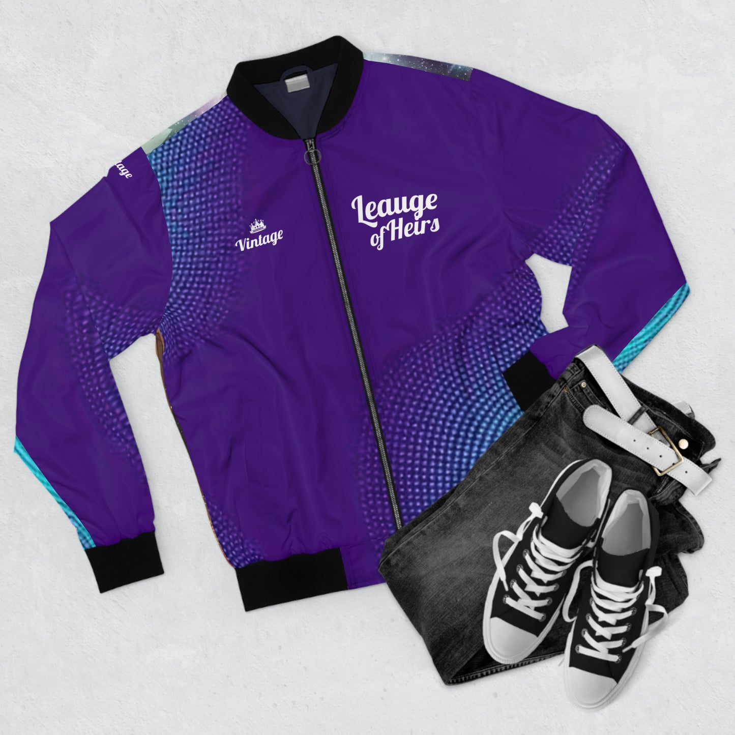 Men's Vintage Guardians Art Lust Bomber Jacket (AOP)