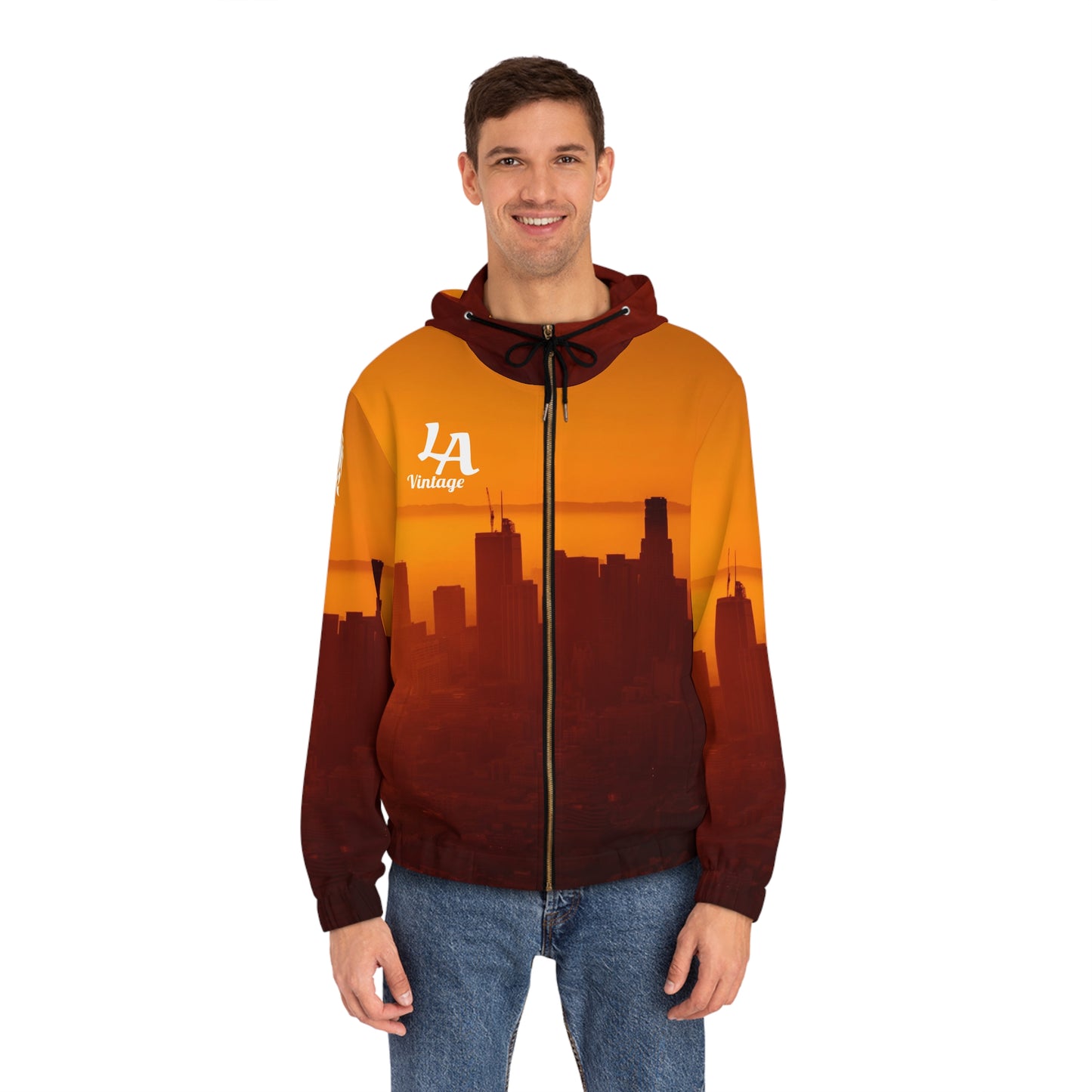 Men's Vintage LA Full-Zip Hoodie (AOP)