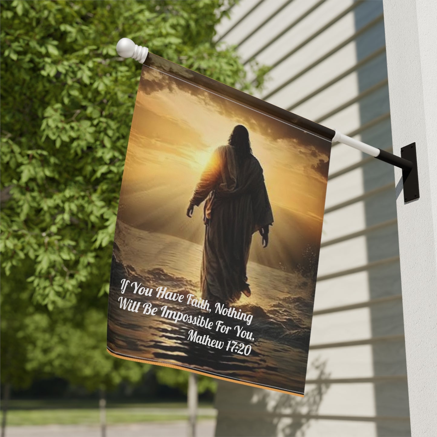 Have Faith Mark 17:20 Decorative Yard Banner