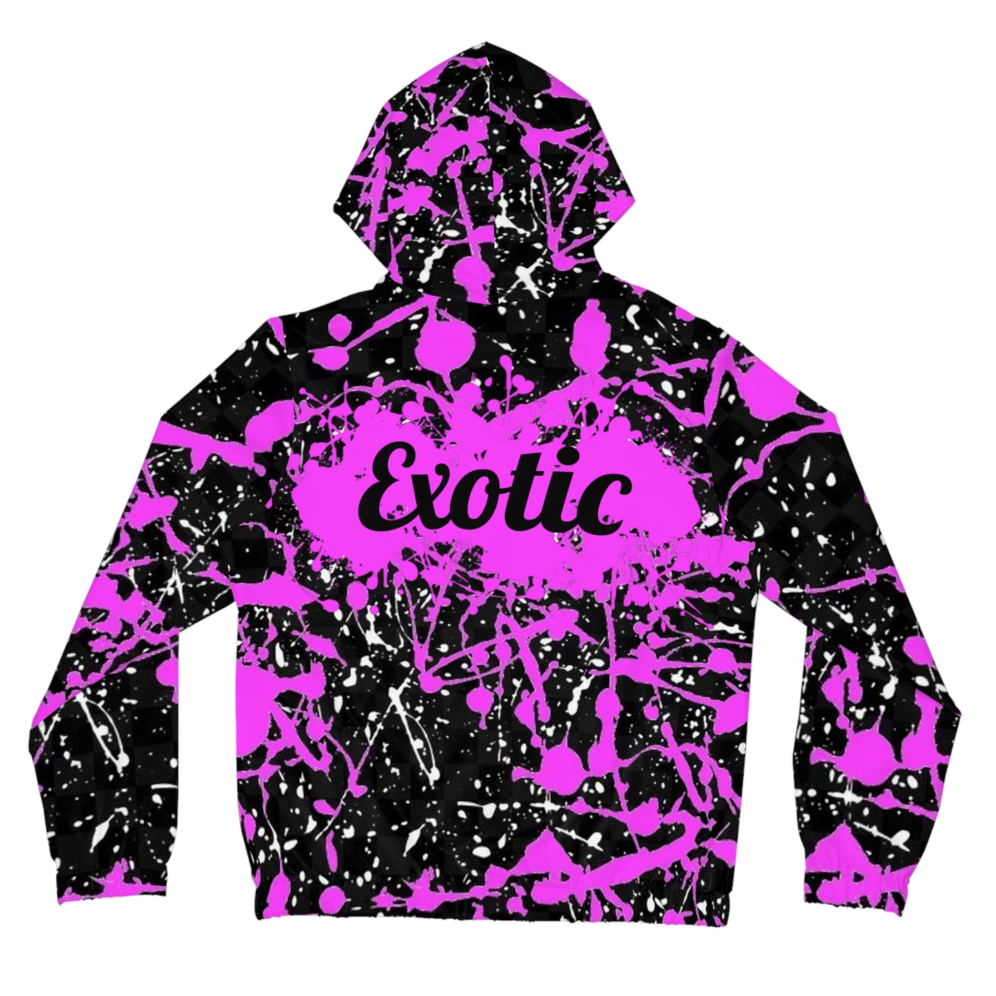 Womens Full-Zip Exotic Pink Hoodie (AOP)
