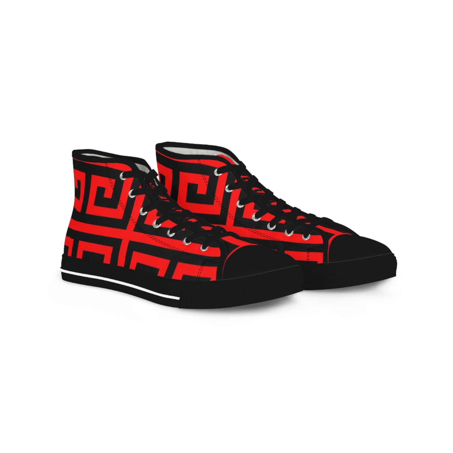 Vintage Made Greek Pattern High Top Sneakers