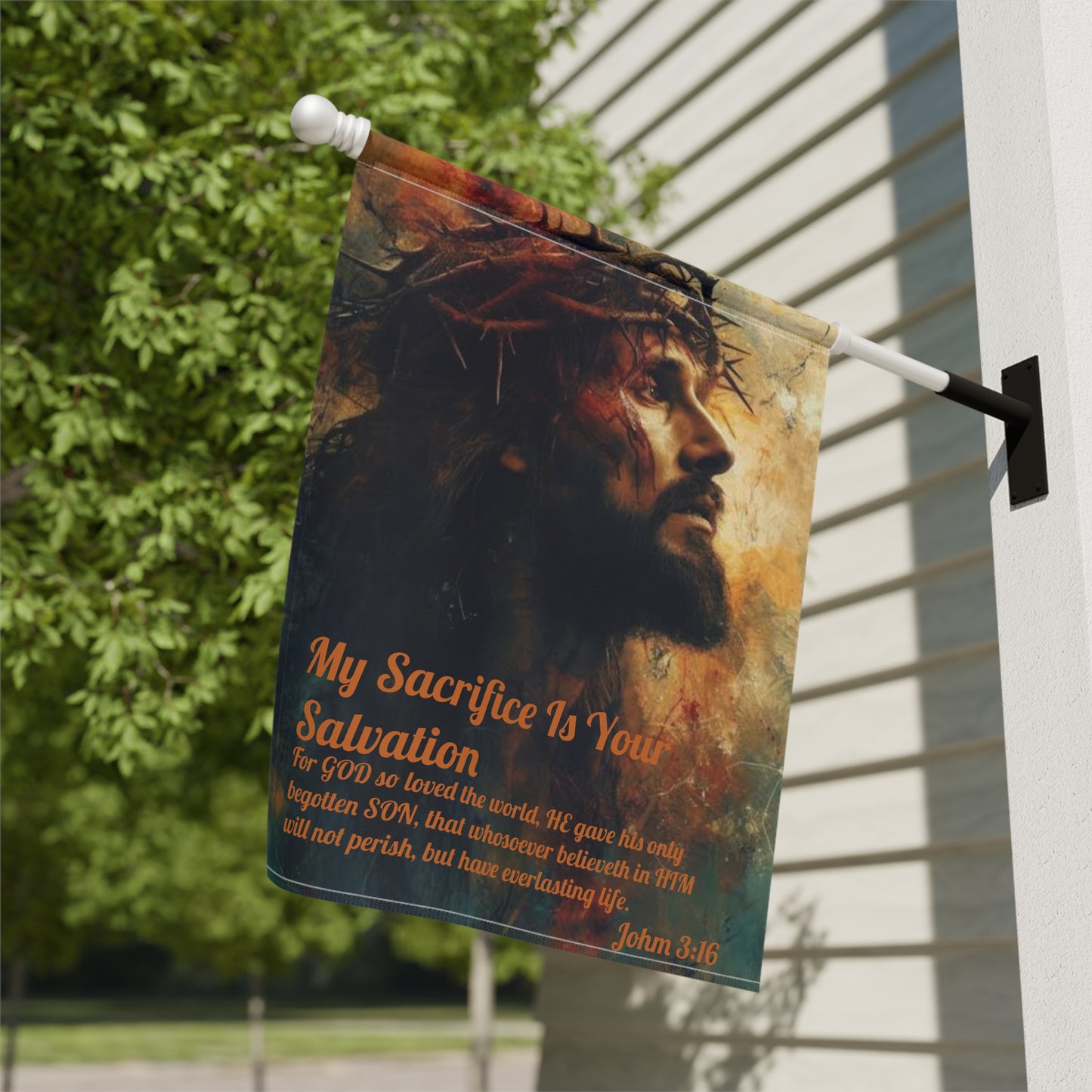 The Salvation John 3:16 Decorative Yard Banner