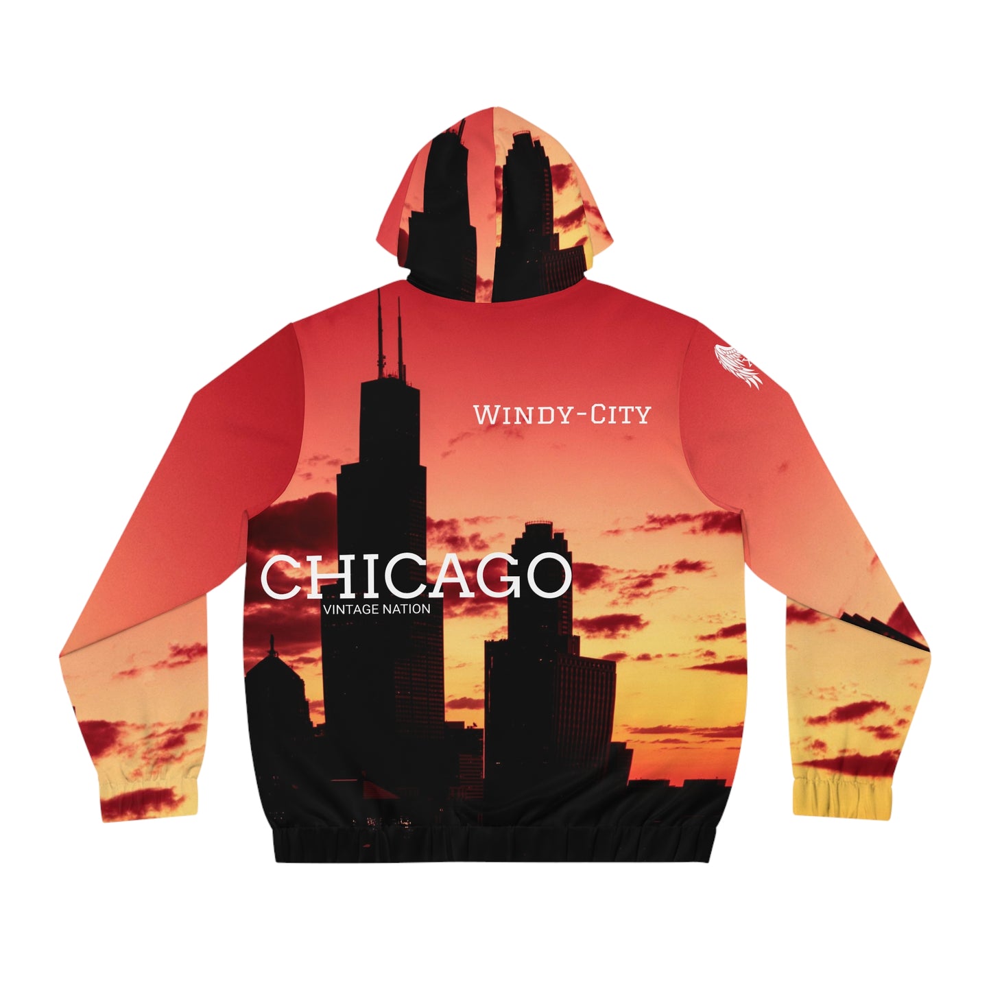 Men's Vintage Chicago Full-Zip Hoodie (AOP)