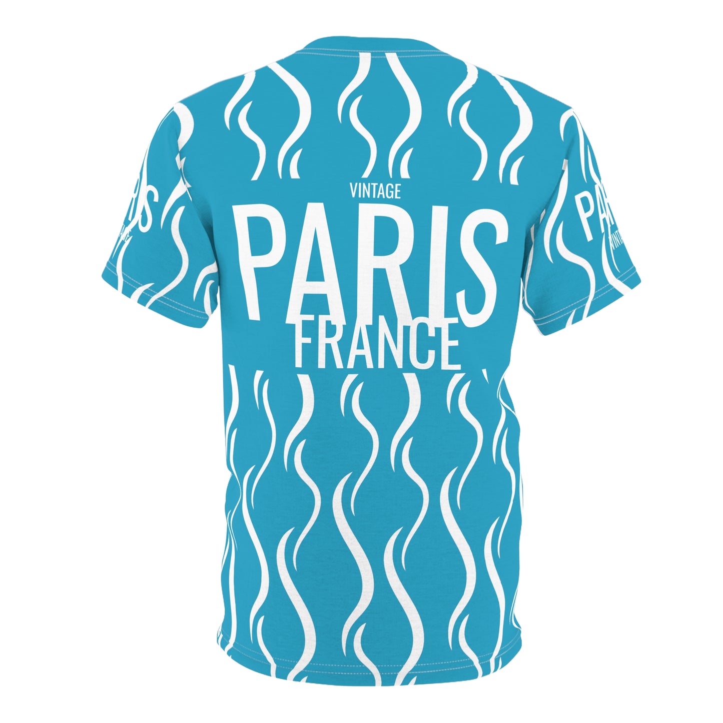 Limited Vintage Paris Turquoise AOP Cut & Sew Tee