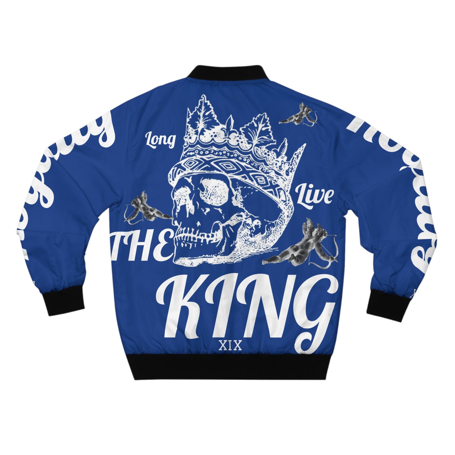 Men's Vintage LLTK AOP Blue Bomber Jacket
