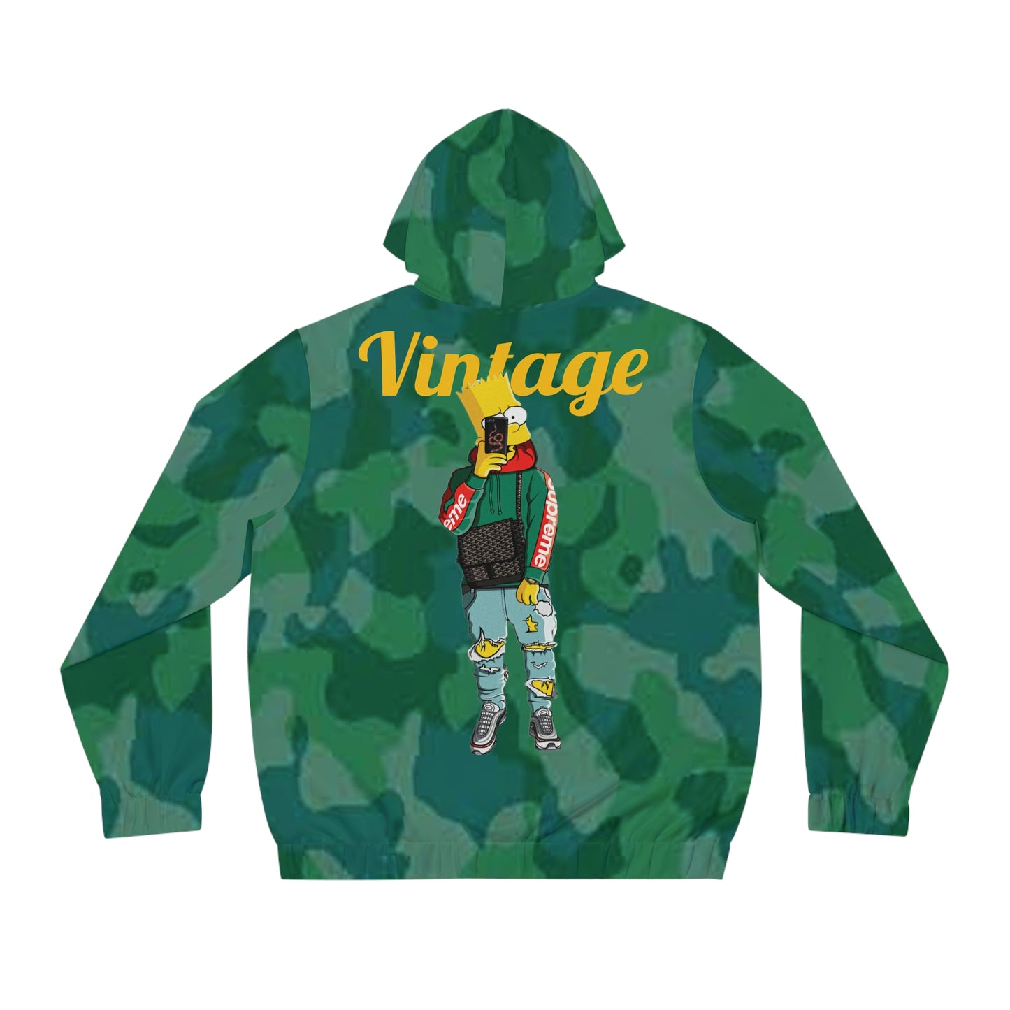 Men's Teen Bart Vintage Full-Zip Hoodie (AOP)