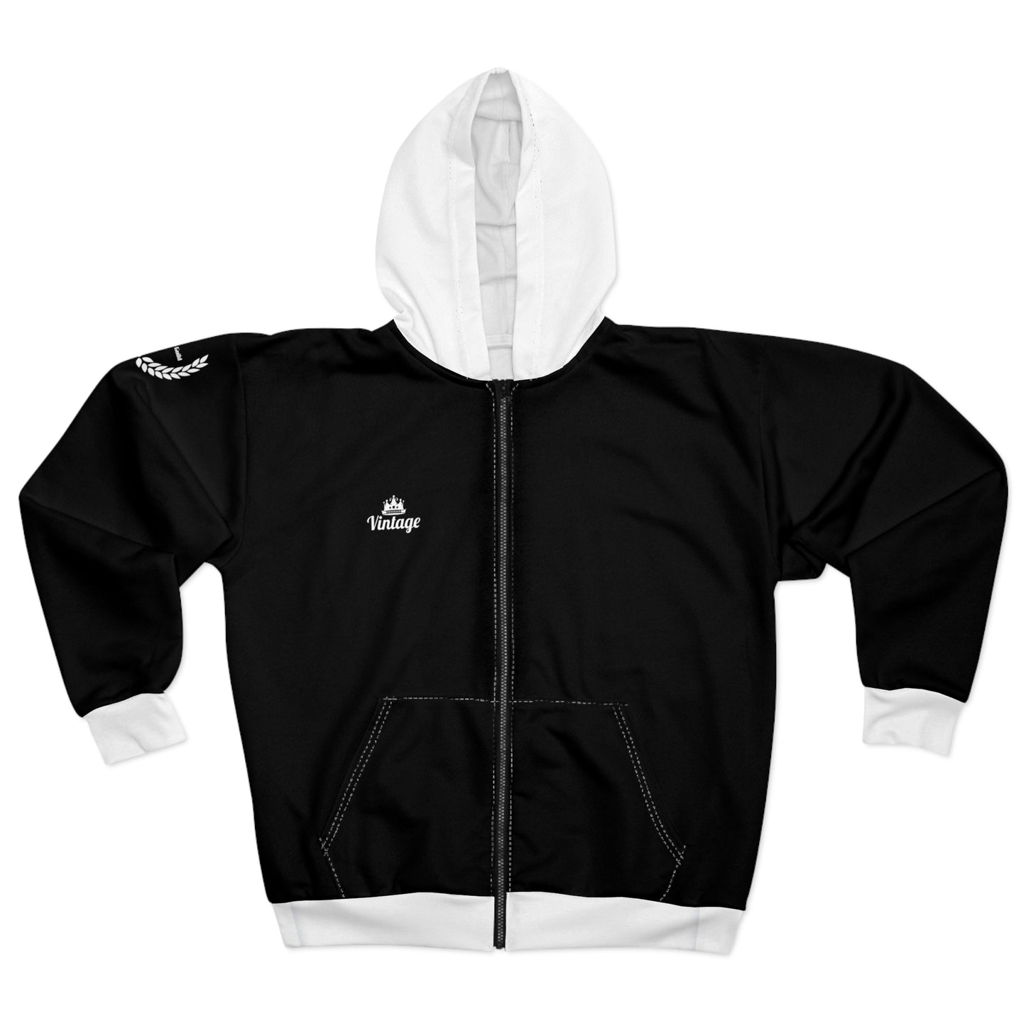 Black Freecss Art Lust Zip Hoodie (AOP)