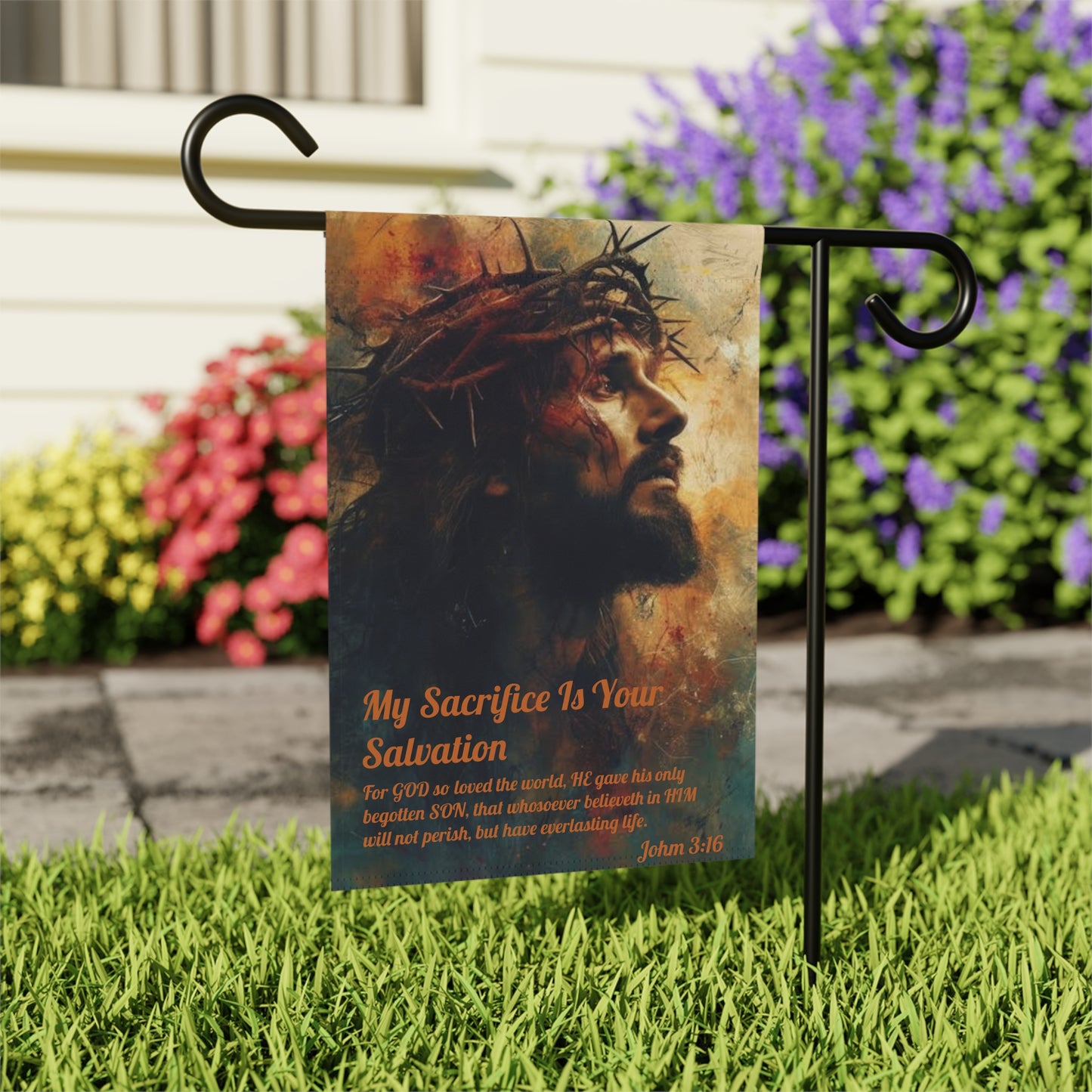 The Salvation John 3:16 Decorative Yard Banner