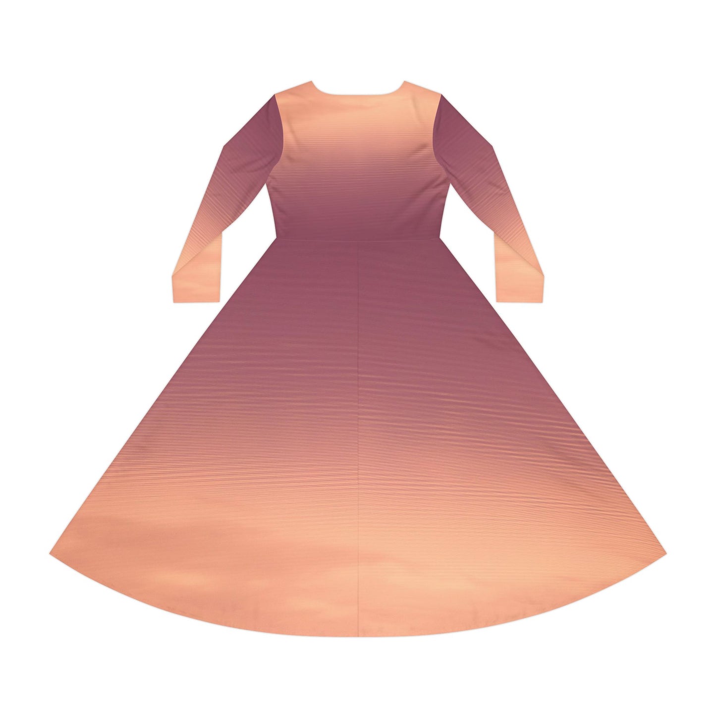 Women's Vintage Gradient Long Sleeve Dance Dress