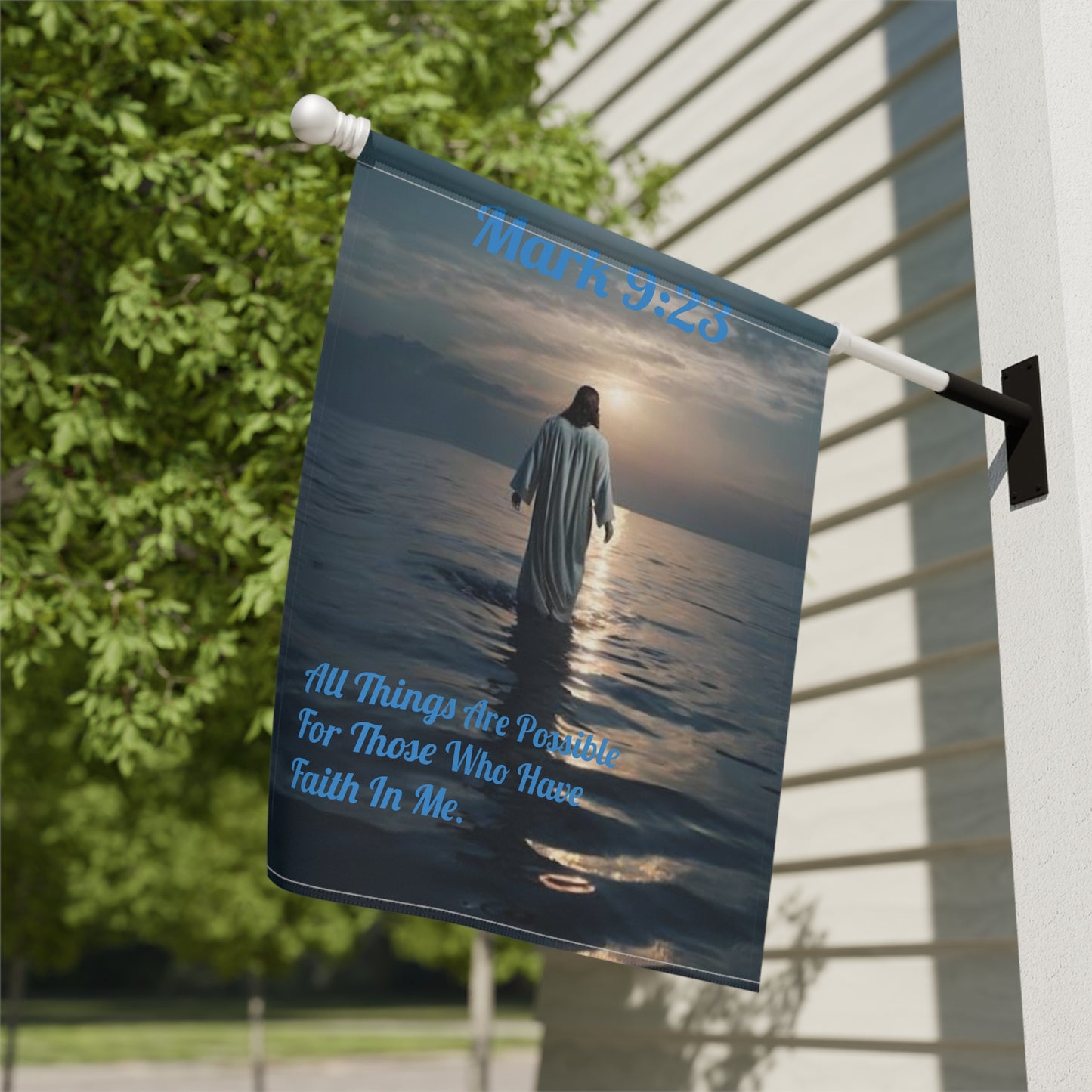 All Things Are Possible Mark 9:23 Decorative Yard Banner