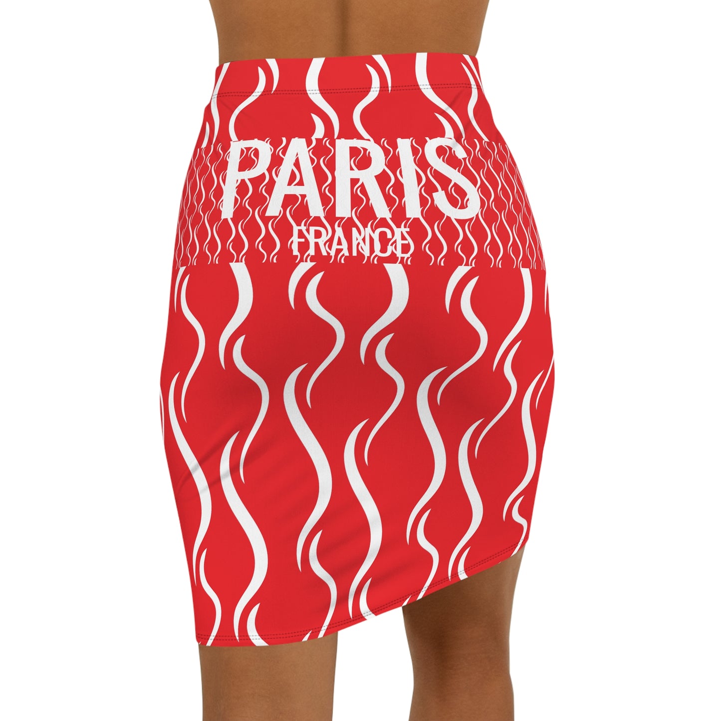 Women's Vintage PARIS Red Mini Skirt