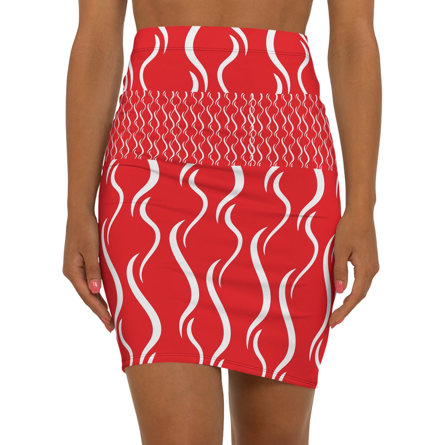 Women's Vintage PARIS Red Mini Skirt