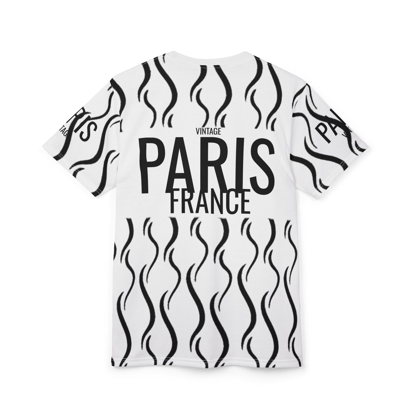 Limited Vintage Paris Black/White AOP Cut & Sew Tee
