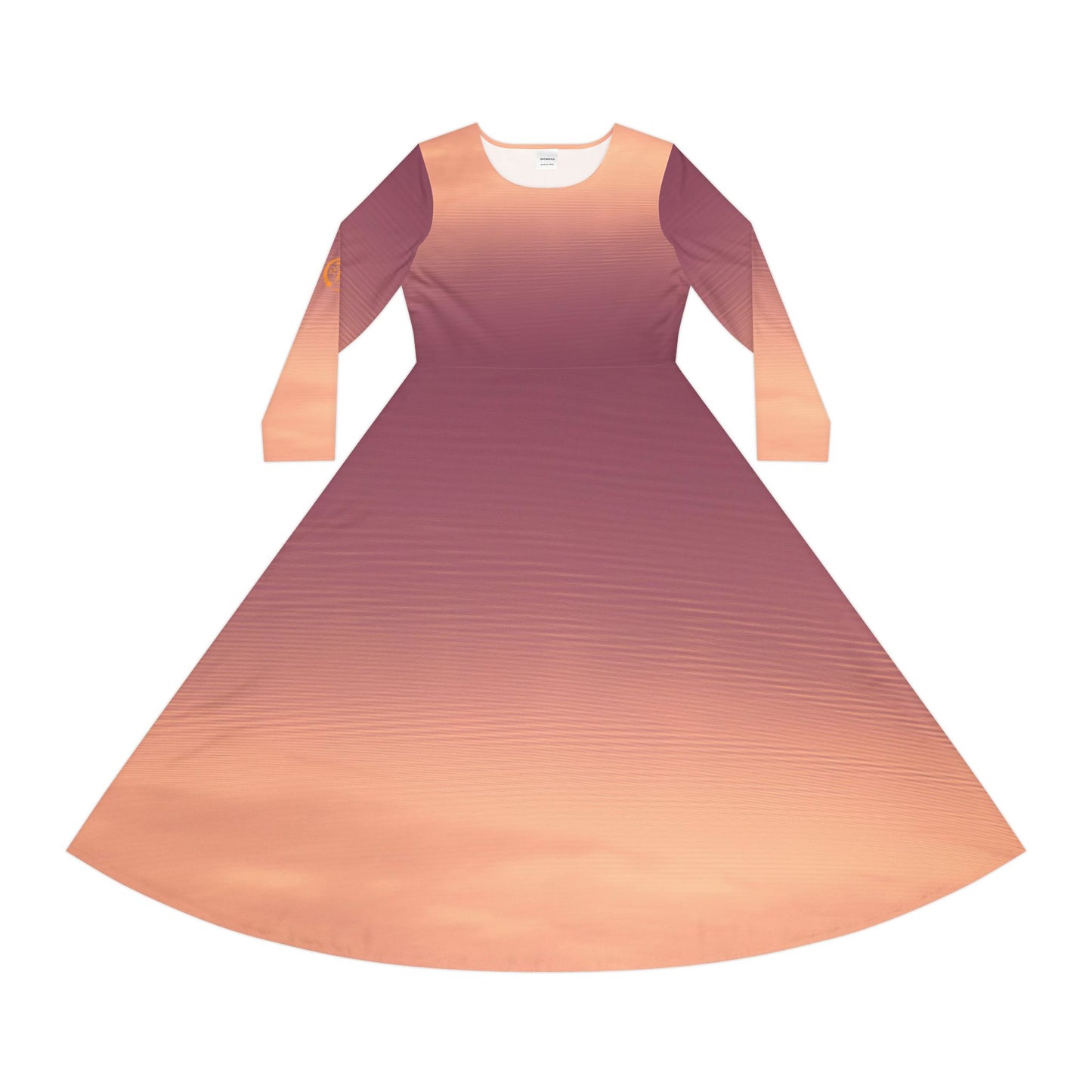 Women's Vintage Gradient Long Sleeve Dance Dress