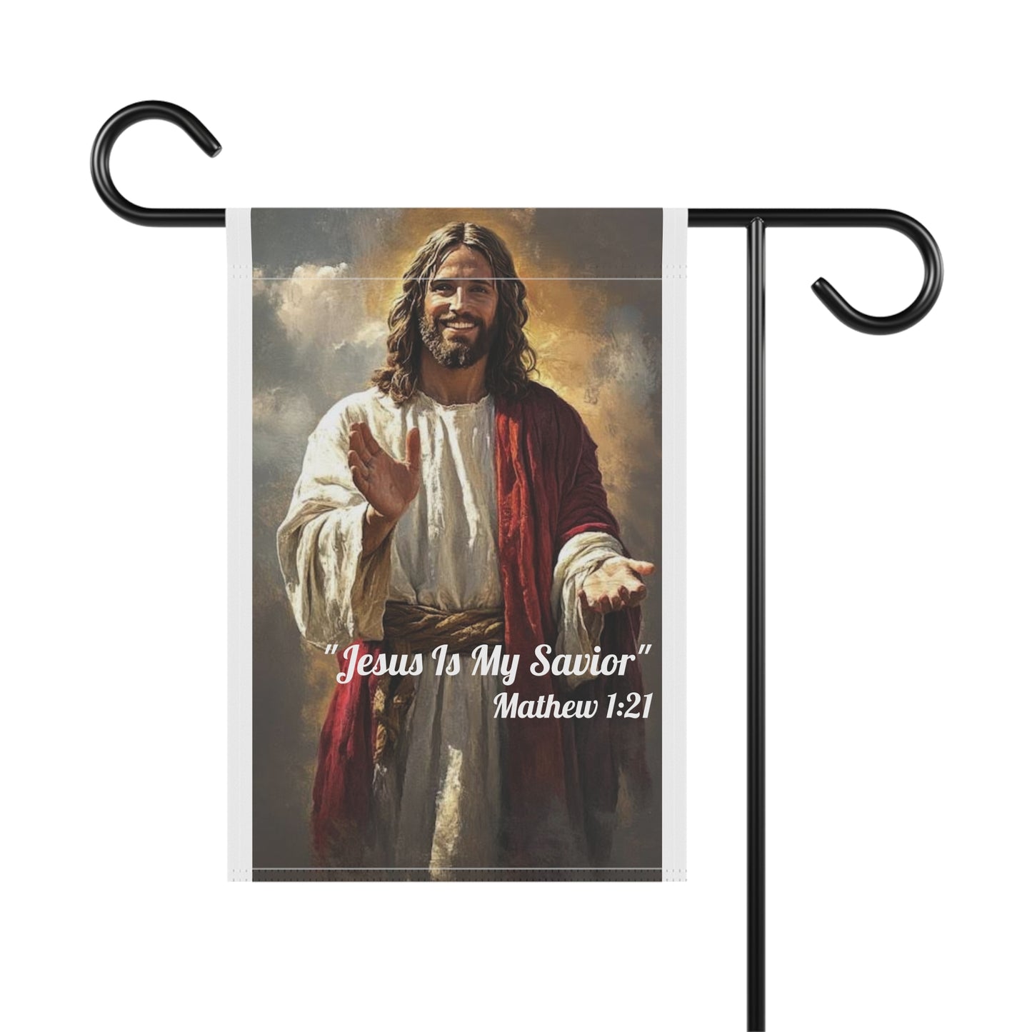 "Jesus Is My Savior" Mathew 1:21 Decorative Yard Banner