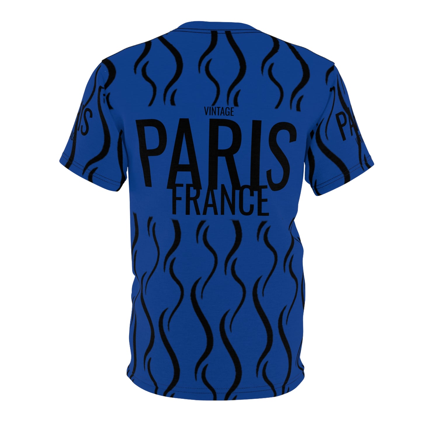 Limited Vintage Paris Black/Blue AOP Cut & Sew Tee
