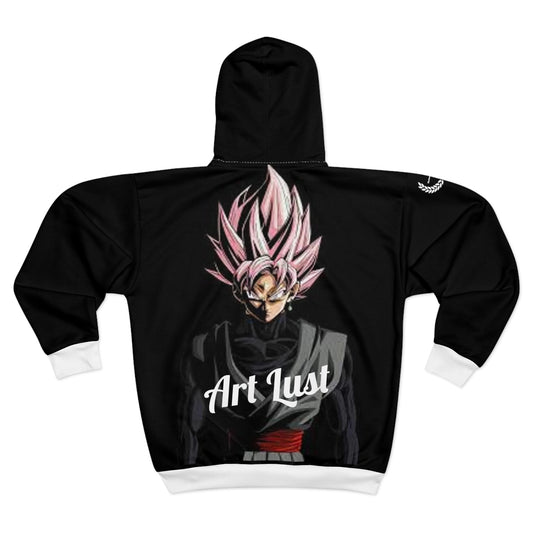 Black Goku Black Art Lust Zip Hoodie (AOP)