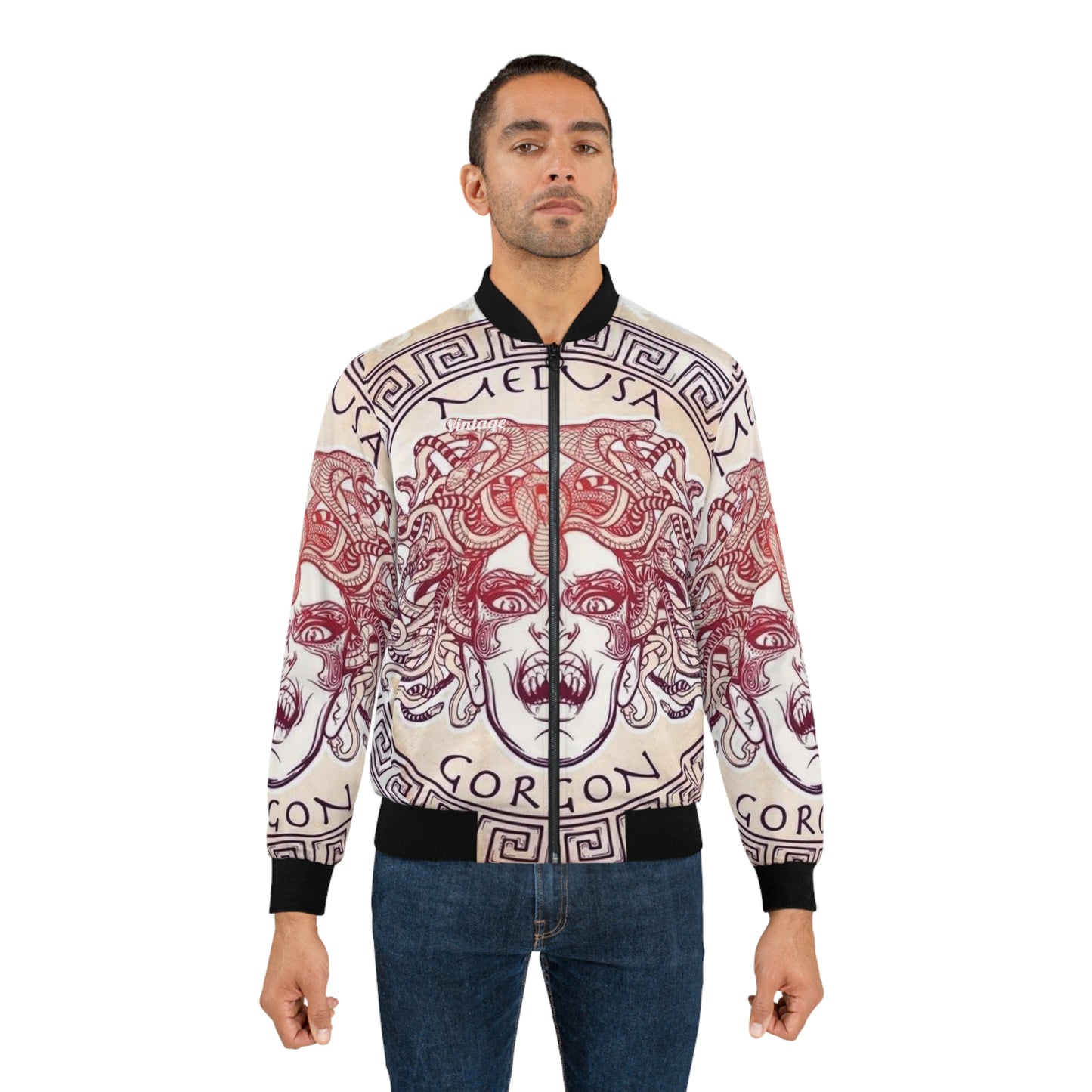 Men's Full Color Fuse Madusa Bomber Jacket (AOP)